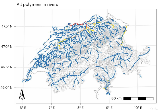  《Nature Water》6月8日文章：国家尺度高分辨率河网微塑料含量预测